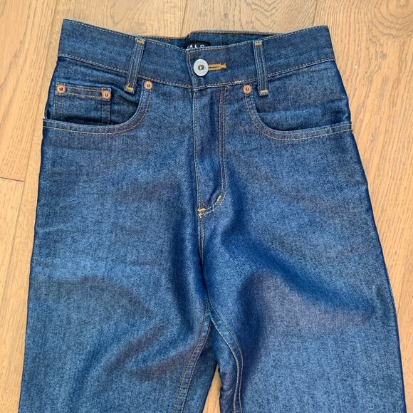 Women's Vintage Y2K David Bitton Buffalo Jeans Shiny Denim Blue Bootcut Size 25 - Picture 2 of 14